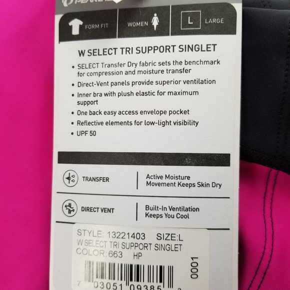 Pearl Izumi Fuchsia and Black Racerback Tank Top - Picture 2 of 11